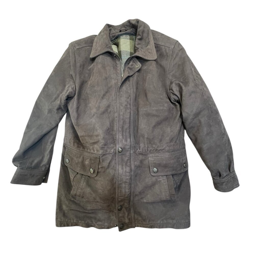 Vintage Leather Jacket Removable Liner Forever Young Country Road Large Brown